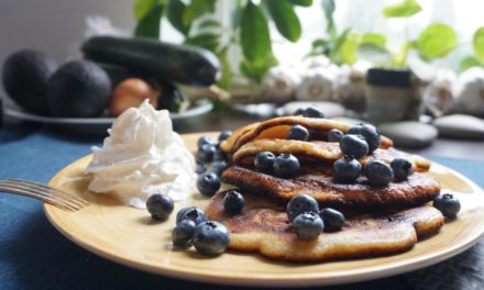 Fluffy blueberry pancakes