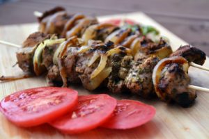 Meat shashlik (Shish kebab)