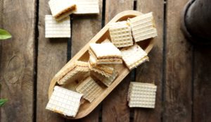Wafer cookies with butterscotch